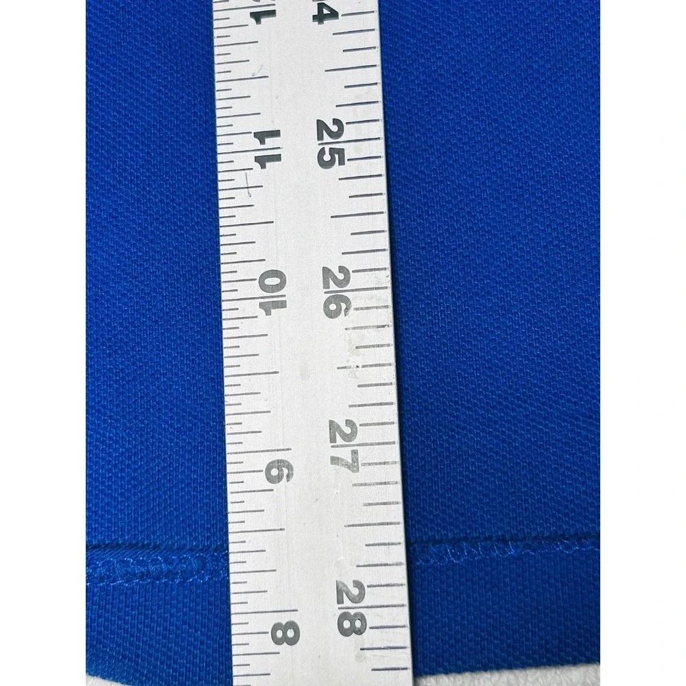 Polo By Ralph Lauren Blue Snap Rugby Polo Short Sleeve Shirt XXL Custom Fit VTG